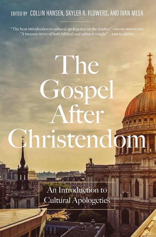 Boekomslag: 'The Gospel After Christendom', met Londense skyline en St. Paul's Cathedral.