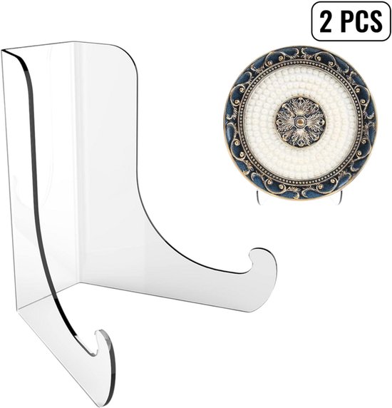 13 Pièces Support Assiette Décorative Réglable Transparent AYPOW - Porte Assiette, Chevalet Et Présentoir Polyvalent