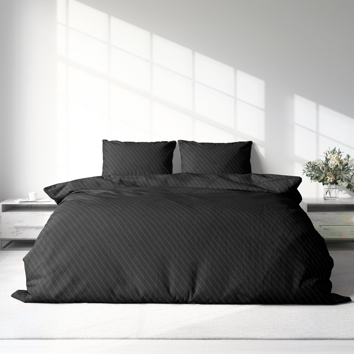 Dekbedovertrek 100% Katoen Premium - 200 x 200(220)cm - Tweepersoons - Jeans Black