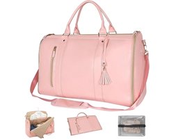 Allecto Plus - Opvouwbare reistas voor dames - Roze - Hoge capaciteit - Waterdicht - Moderne stijl - Reistas voor kleding - Duffeltas