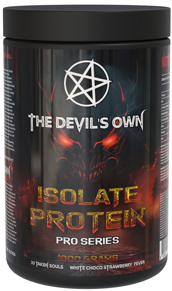 Goedkoopste The Devil's Own | Isolate protein | Strawberry white chocolate | 1kg 33 servings | Eiwitshake | Proteïne shake | Eiwitten | Proteïne | Supplement | Isolaat | Isolate | Nutriworld