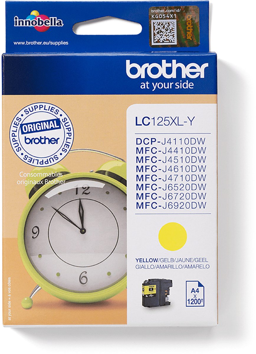 Inktcartridge brother lc-125xly geel | 1 stuk | 5 stuks
