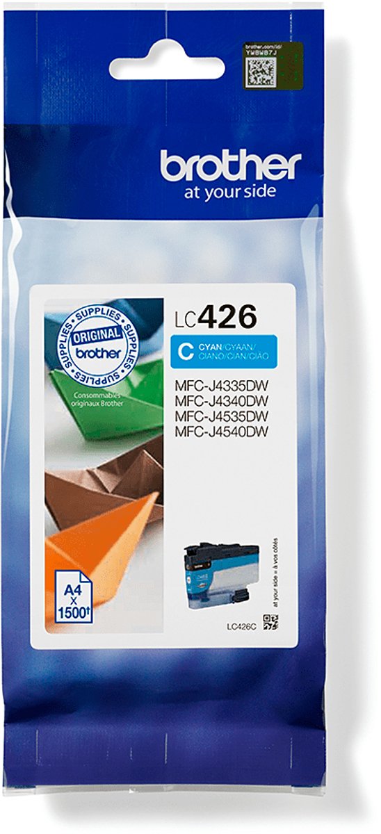 LC426C Inktcartridge - BROTHER - Cyaan Standaardcapaciteit 1500 pagina's - Voor MFC-J4340DW, MFC-J4540DW en MFC-J4540DWXL