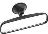 20*6 cm - auto-achteruitkijkspiegel - achteruitkijkspiegel - met zuignap - verstelbare - auto-interieur spiegel - voertuigbinnenspiegel vermindert dode hoeken - universeel - autoaccessoires - voor boten, vrachtwagens en SUV's - zwart