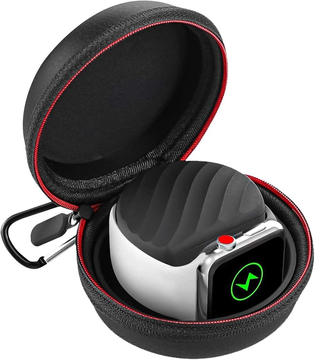 Galaxy Watch 7-6 Opladerhouder, Draagbare Reistas EVA Beschermende Opberghoes voor Samsung Galaxy Watch 7 Ultra 6, 5, 4, 3 Active 2 en Google Pixel Watch (oplader niet inbegrepen)