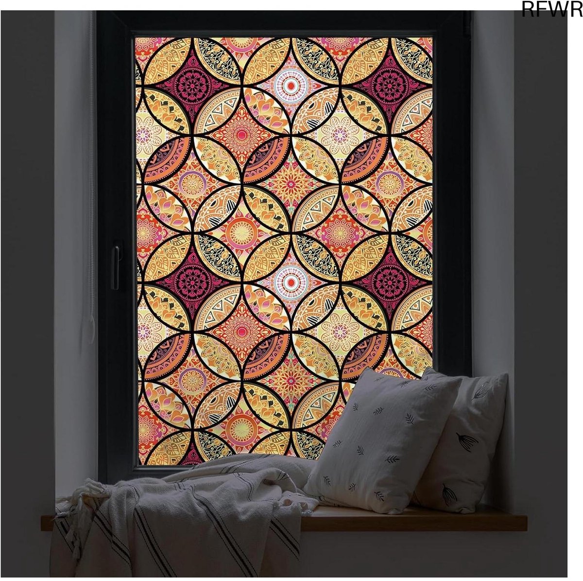 RFWR® Privacy Raamfolie voor Badkamer en Douchedeur - Warmteregeling en Anti-UV, 44,5 x 20