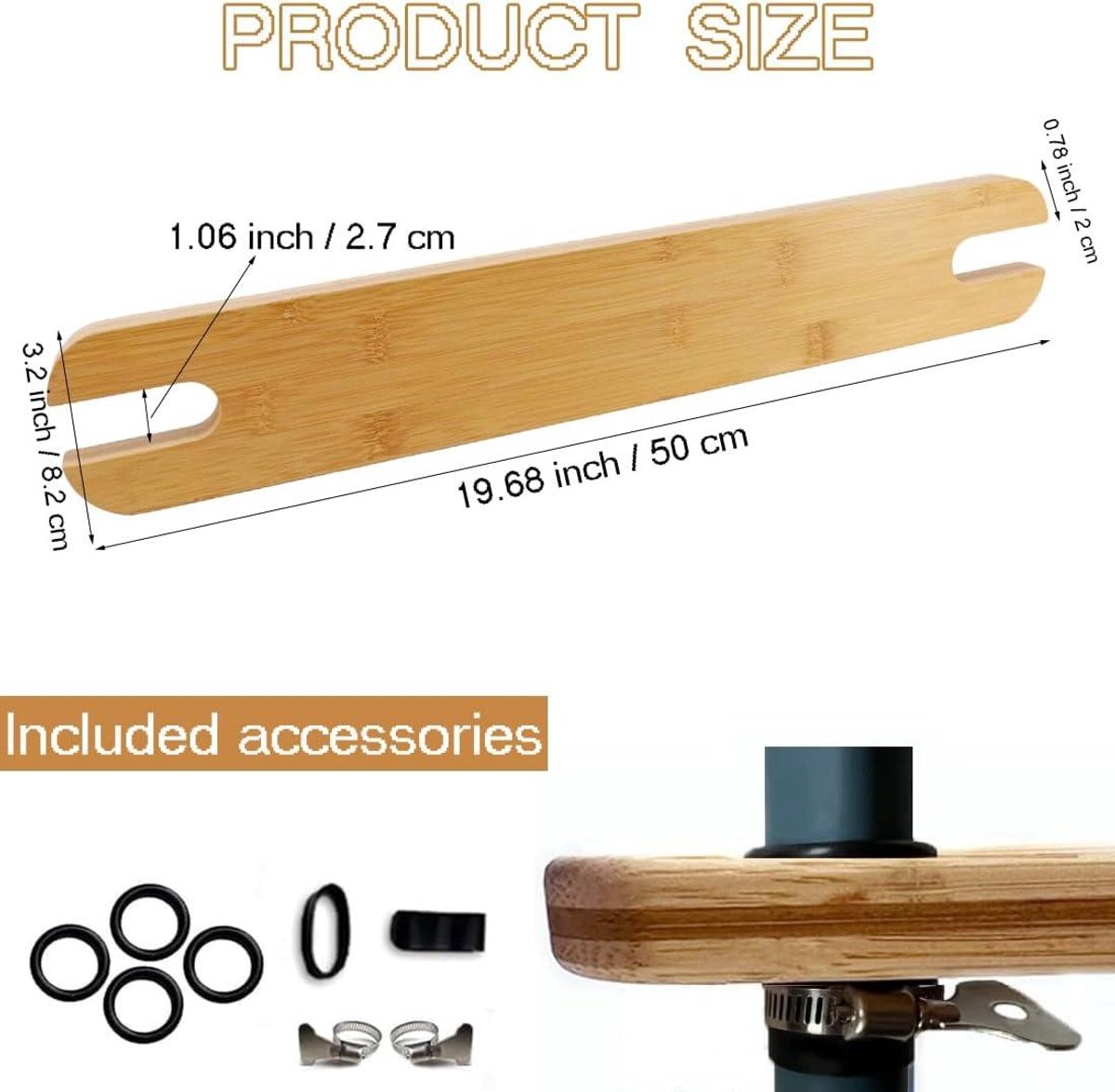 Voetsteun voor kinderstoel antislip verstelbare natuurlijke bamboe - accessoires compatibel met IKEA Antilop kinderstoel – foto 5