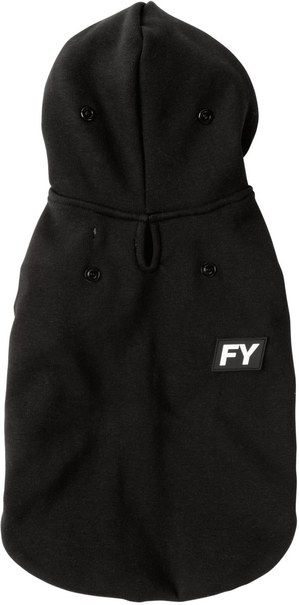 Fuzzyard Honden Hoodie Flash - Hondenkleding - Zwart Size 4
