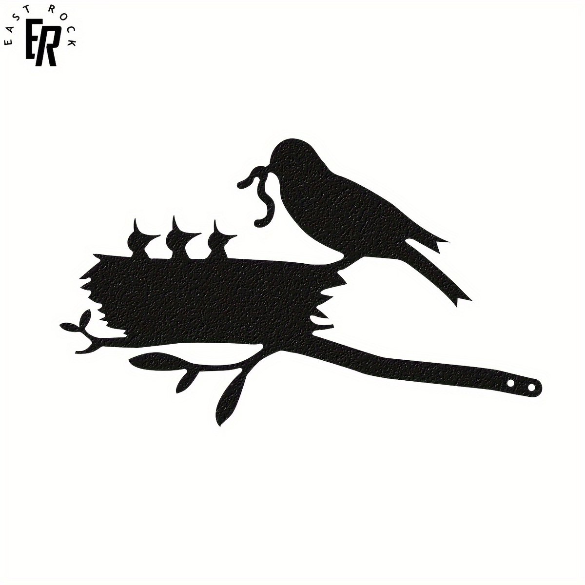 Tuindecoratie Vogel Nest | Metalen Beeld | Nest Tuinbeeld | Tuin Decoratie Voor Buiten | Tuin Wanddecoratie dierenbeeld | Tuin Decoratie Metaal | 16*27 cm tuinsteker | East Rock