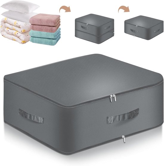 Sac De Voyage Ultra Compact 2pcs Sacs De Rangement Vêtement Couette Organisateur à Auto-compression Peu Encombrant Pour Sac Compression Couettes Vêtements Voyage Sac De Voyage Ultra Compact 2pcs Sacs De Rangement Vêtement Couette Organisateur à Auto-compression Peu Encombrant Pour Sac Compression Couettes Vêtements Voyage
