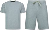 Zomerset Heren - Ribbed Oversized - Two Piece Setje - Twinset - Co ord Set - F-918 - Grijs
