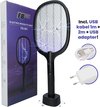 FB991 - Elektrische Vliegenmepper, Muggenlamp, Insectenlamp, Vliegenlamp, Vliegenvanger - De beste fruitvliegjes vanger, muggen, wespen, motten & meer - UV Lamp als Muggenvanger - Oplaadbaar - Zwart