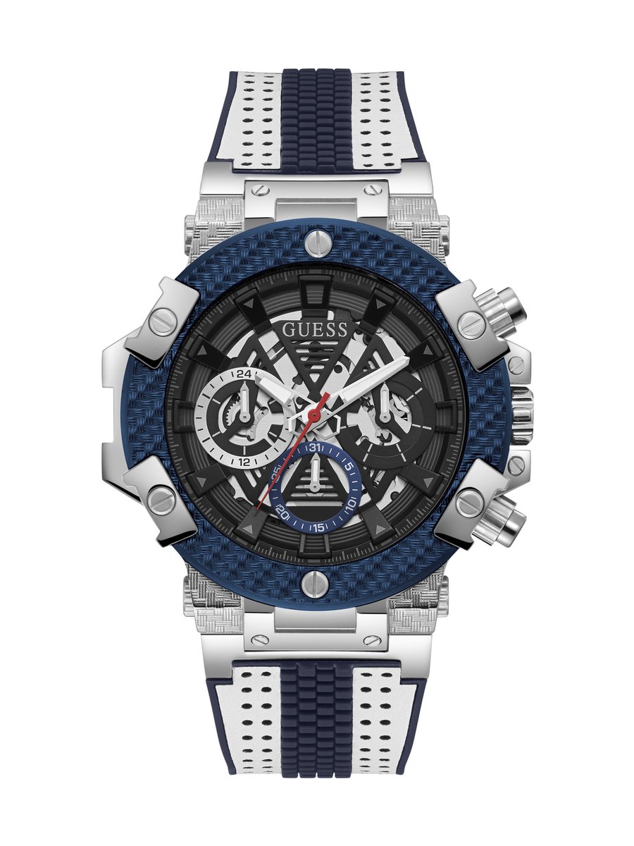 Guess Carbon Multi-Function Watch Wit Case: 100% Stainless Steel | Armband: 100% Leather 46 GW0486G1
