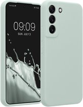 kwmobile telefoonhoesje geschikt voor Samsung Galaxy S22 - TPU backcover met siliconen coating - Smartphone case in cool mint