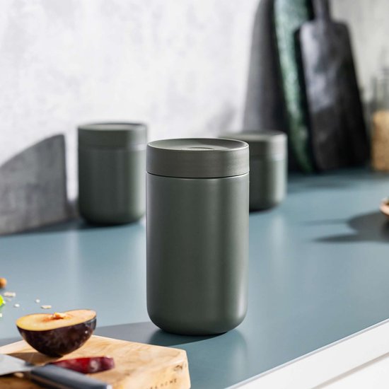 BergHOFF Home Nommie – Boîte à lunch Thermos 0 l – Boîte à lunch Thermos étanche – Garde au chaud ou au froid pendant 6 heures – Isolation à double paroi – Récipient alimentaire étanche – Acier inoxydable – Lavable au lave-vaisselle – Kaki