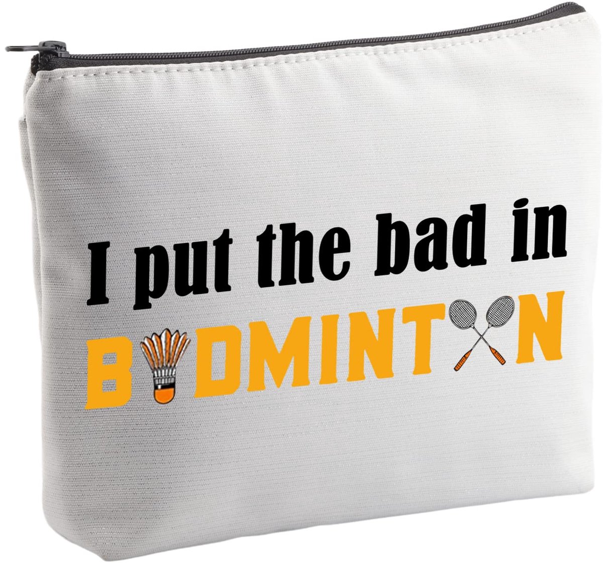 I Put The Bath in Badminton Gifts for Women Badminton Cosmetic Makeup Bag Badminton Lover Gifts Funny Badminton Player Gifts, Badminton Bag