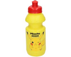 foto van Pokémon Pikachu Sportfles - Drinkfles - Geel - 350 ml. - Schoolfles