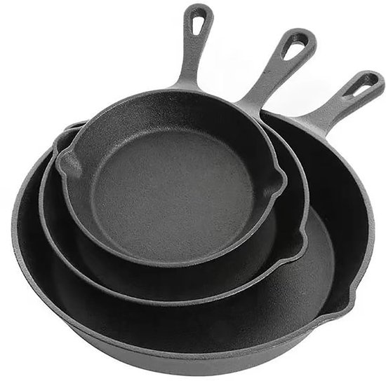 BBQ-Toro Gietijzeren serveerpannetjes set, 1 stuk | 20 cm - rond | Grillpannen pannetjes, gietijzeren pan, braadpan, vuurpan, grillpannetjes, gietijzeren pannetjes, serving pan, tafelpan