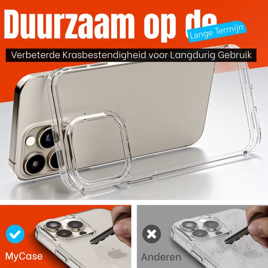 My Case Coque adaptée pour iPhone Pro Max Cover transparente résistante aux chocs