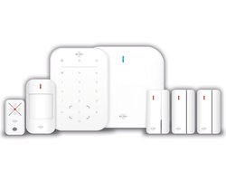 ELRO AS98S Home2 Slim Draadloos Alarmsysteem – Wifi – GSM Functie – Als Beste Getest – Met Basisstation, Controlepaneel, Bewegingsmelder, 3x Deur/Raam Contact en Afstandsbediening