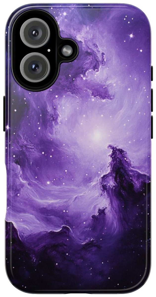 Paarse Nevelgalaxy – Telefoonhoesje Geschikt voor iPhone 16
