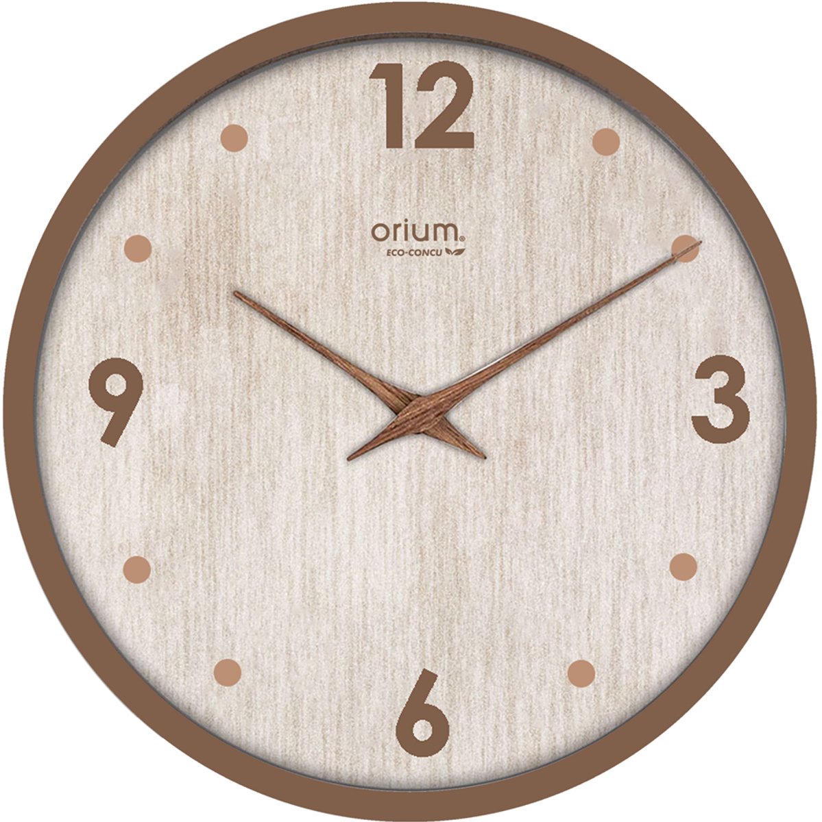 CEP Orium wandklok Naturalis, quarts uurwerk, geluidloos, zwart