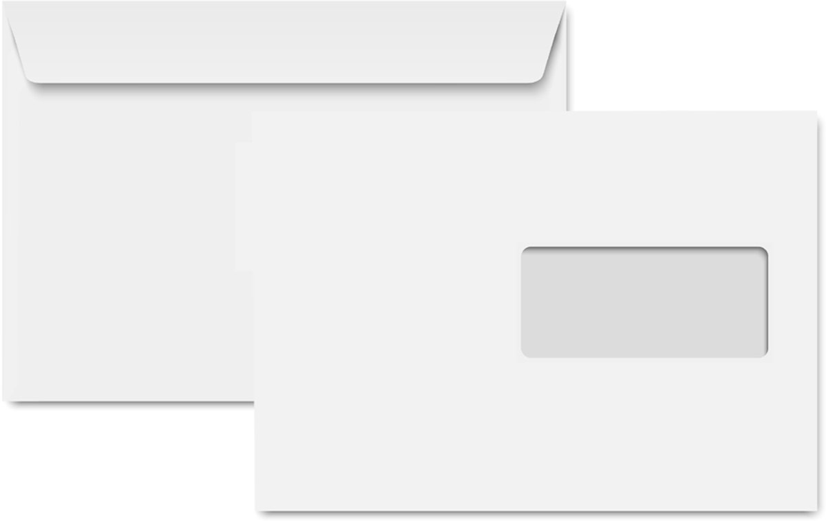 Clairalfa enveloppen DL, 110 x 220 mm, gerecycled wit