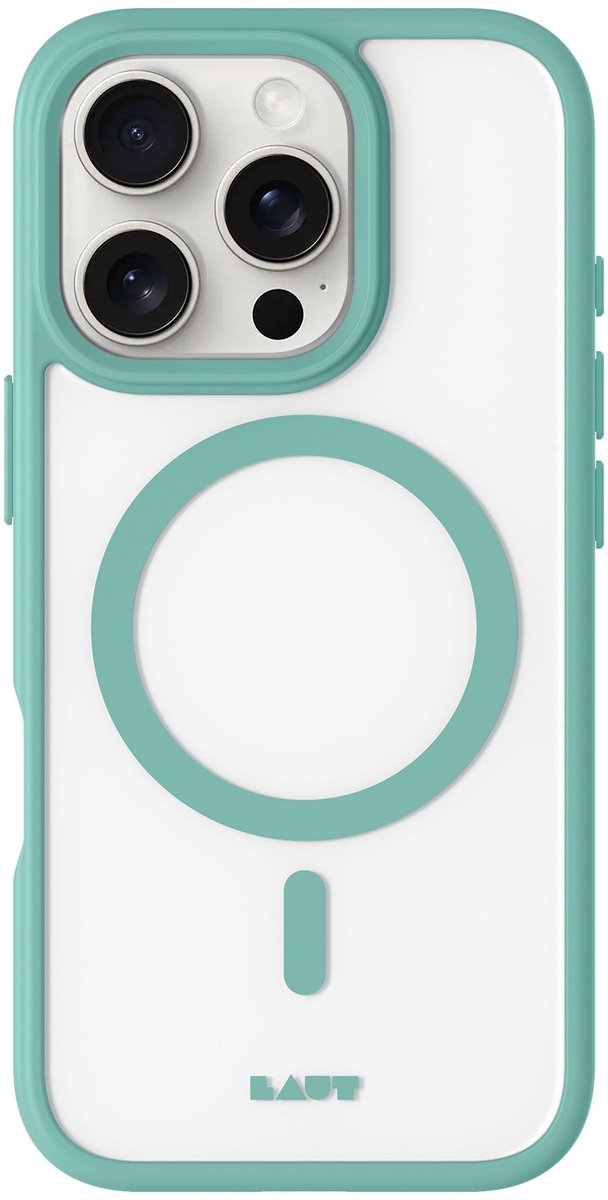 LAUT Huex Protect mobiele telefoon behuizingen geschikt voor iPhone 16 pro max Hoes Groen, Doorschijnend