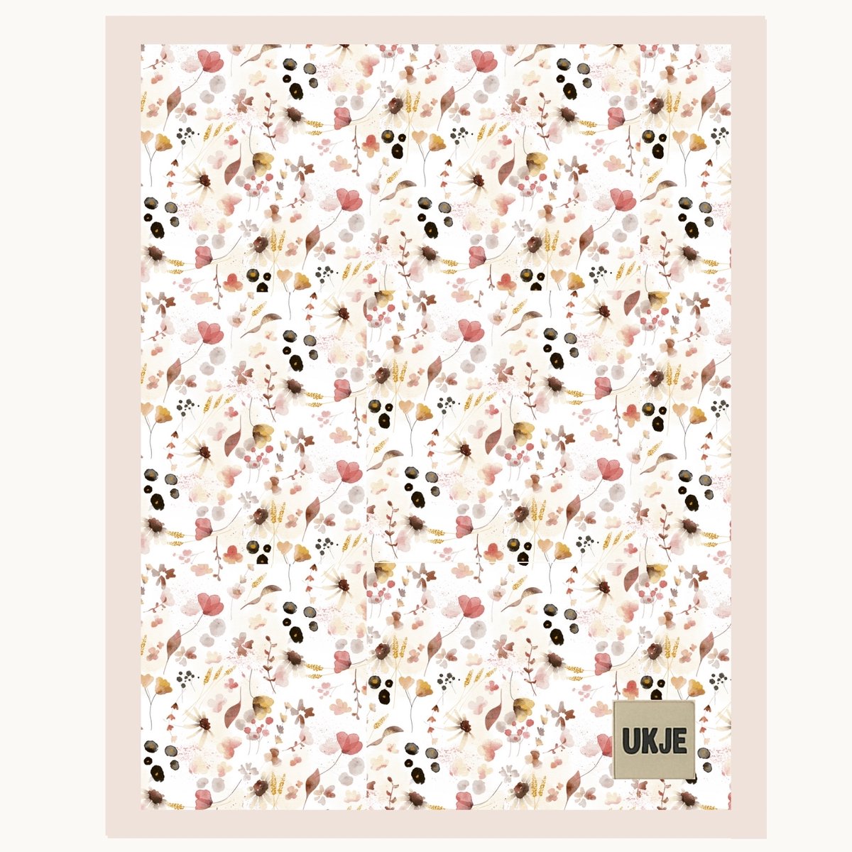 Speelkleed Ukje - Speelkleed Baby 150 bij 200 cm - Speelmat binnen en buiten - Speeltapijt - Opvouwbaar - Gecertificeerd veilig Oeko-Tex - Past perfect bij de Ukje hoezen - Wilde bloemen