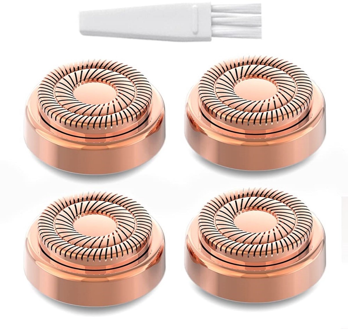 EXCITAT Vervangende hoofden voor gezichts epilator - Epilatoraccessoires - geschikt voor de gen 2 Finish Touch - pijnloze ontharing - verpakking van 4