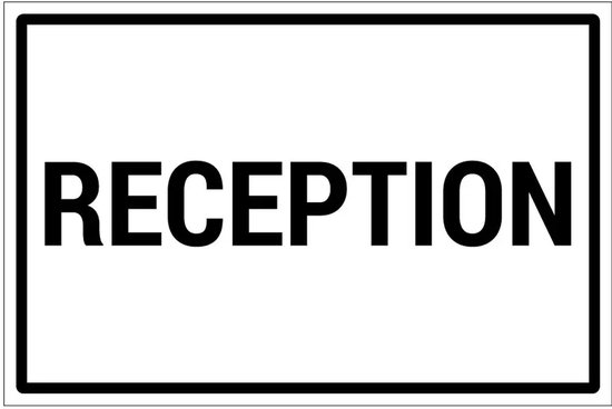Reception sticker - 18 x 12 cm | bol