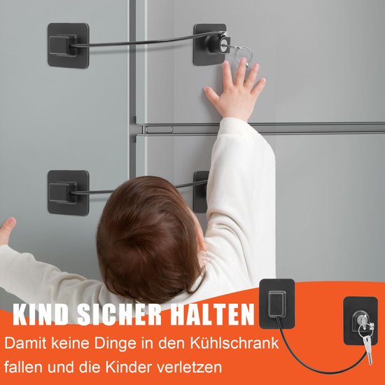 SAFELON 6 Stuks baby veiligheid multifunctionele sloten, kindveilig kastslot, ladeslot, koelkastslot (Wit