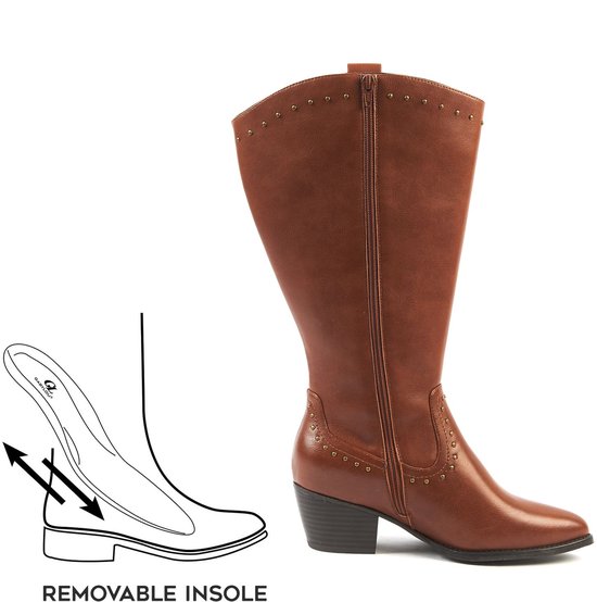 Laarzen met wijde schacht, maat 3XL - model Thelma