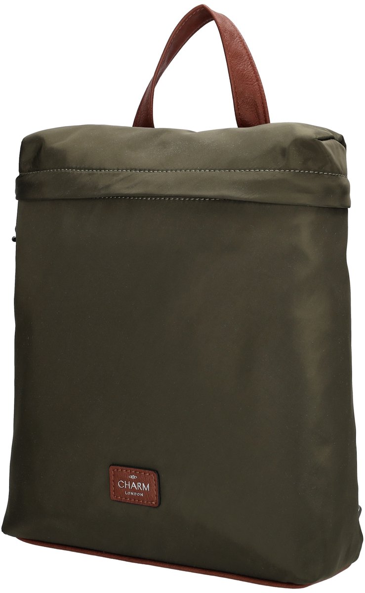 Charm London Buckingham Rugzak - Rugtas - Schooltas - Werktas - Olijfgroen