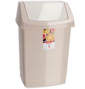 Poubelle Curver , plastique, beige, 38,5 x 33,5 x 63,5 cm
