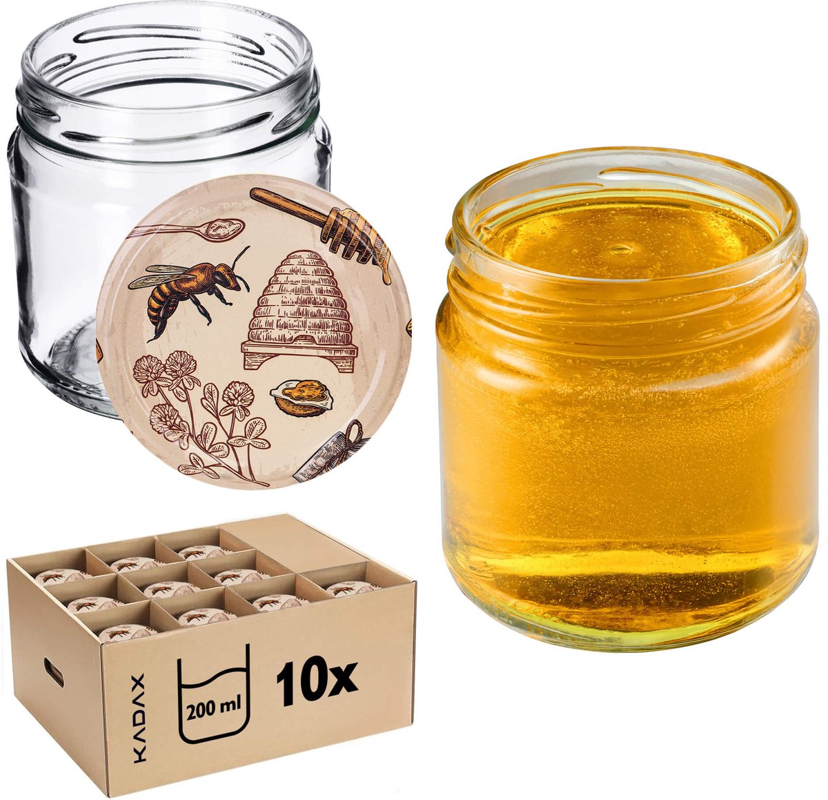 Lerma Weckpotten 200ml 10st 66mm + "Ul" Deksels