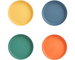 Allecto Plus - Kattenbak Voerbak Set voor Kittens en Katten met Korte Poten - 4 Stuks - Gemakkelijk schoon te maken - Geschikt voor Droog en Nat Kattenvoer