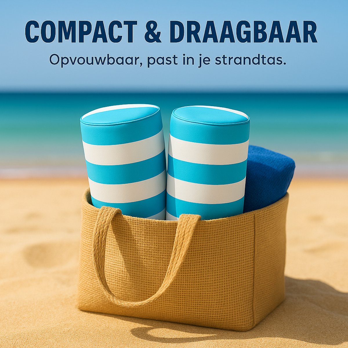 Dicadore - Waterhangmat - Luchtbed Zwembad - Luchtmatras opblaasbaar - Licht Blauw/wit - Zwembad/Strand - Waterspeelgoed - Vakantie — afbeelding 7