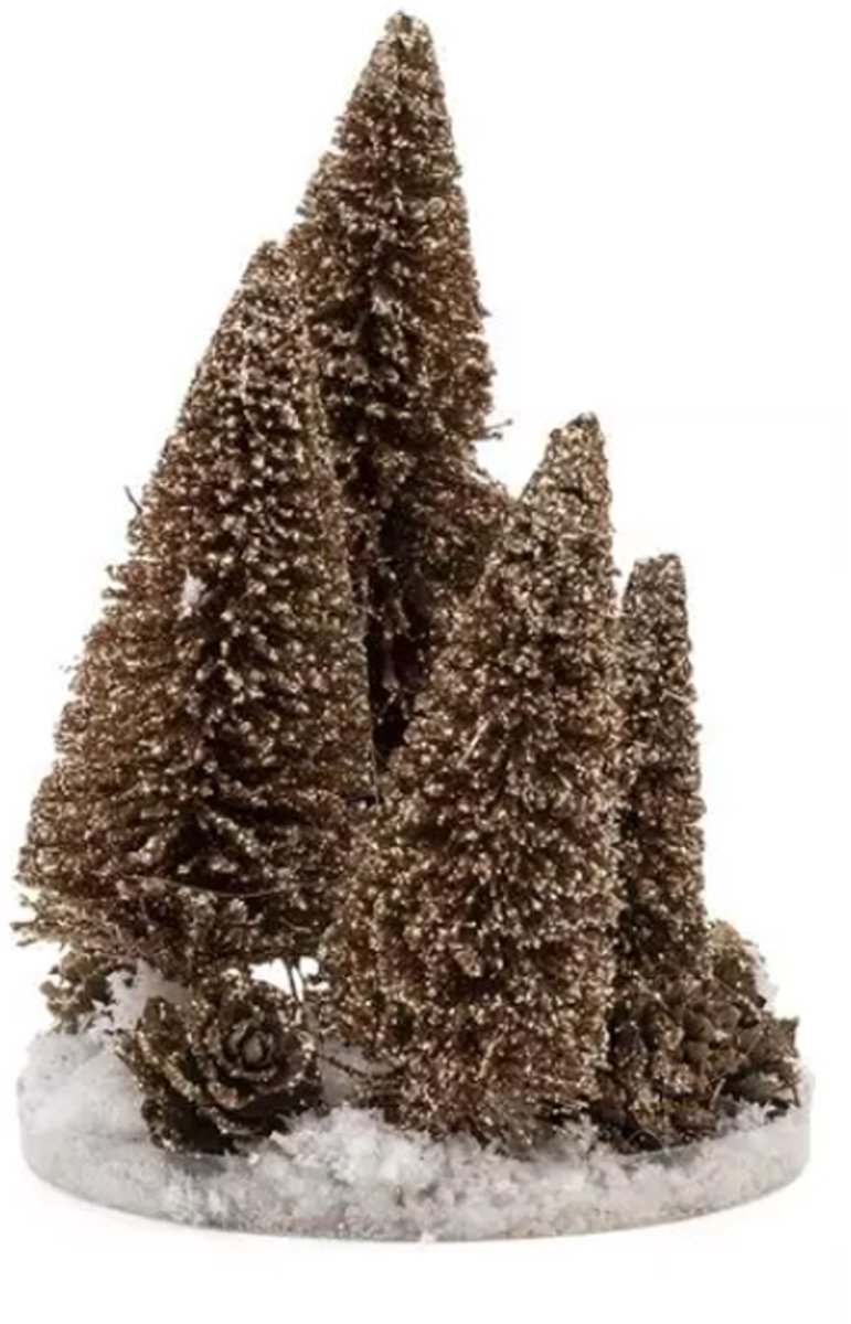 Rivièra Maison Sparkling Forest Deco Trees gold set van 5
