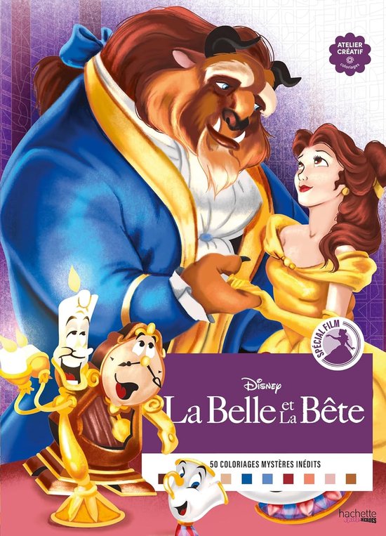 hachette heroes Disney Kleuren op nummer - Belle en het Beest - 50 Coloriages