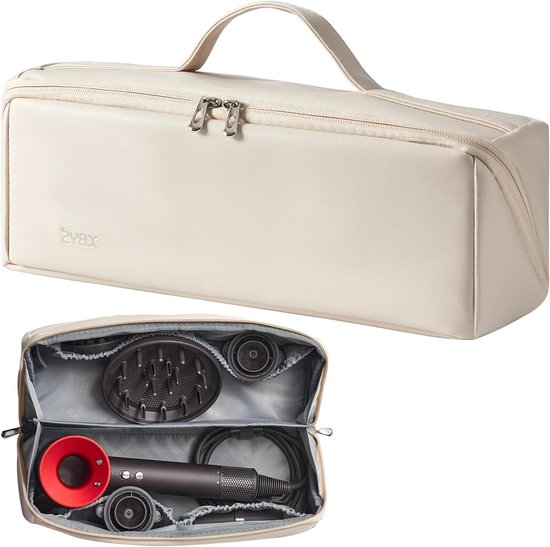 Linpr Reistas voor Dyson Airwrap Styler/Shark Flexstyle en Accessoires, Draagbare föhntas met haak, Opbergtas Compatibel met Dyson Supersonic haardroger, Organizer tas voor Airstrait (Bloemen Blauw