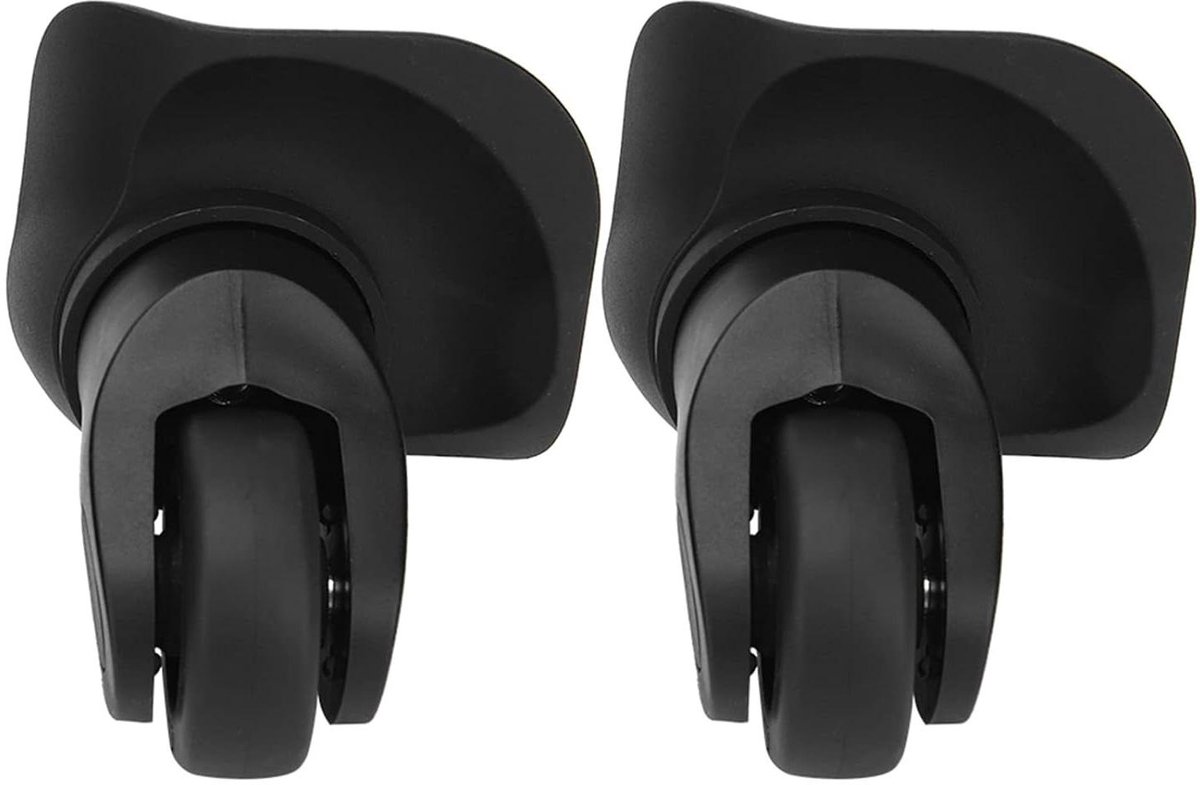Allecto Plus - Zwarte kofferwielen - Universele vervangende wielen voor koffer - Bagage accessoires voor buiten - Reisbenodigdheden - Set van 2