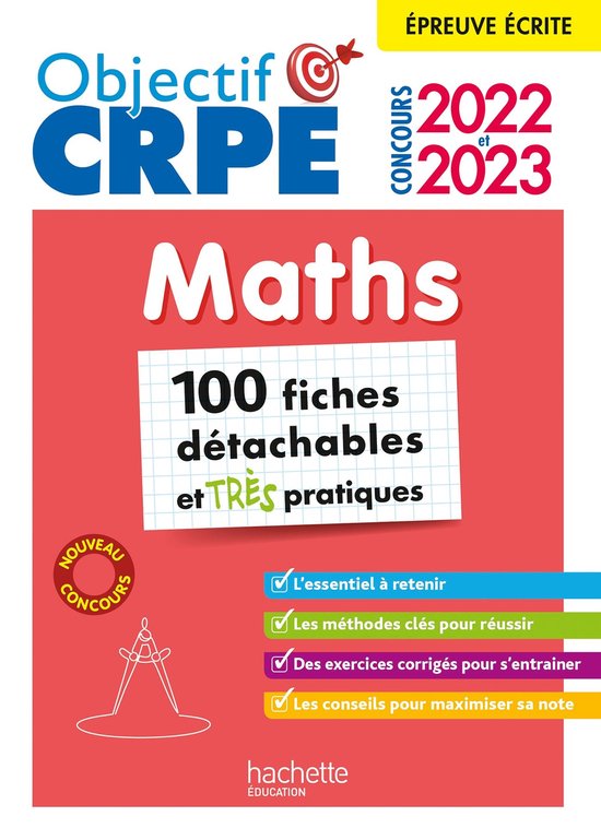 Objectif CRPE 2022 et 2023 Mes fiches détachables - Maths,  ... - cover
