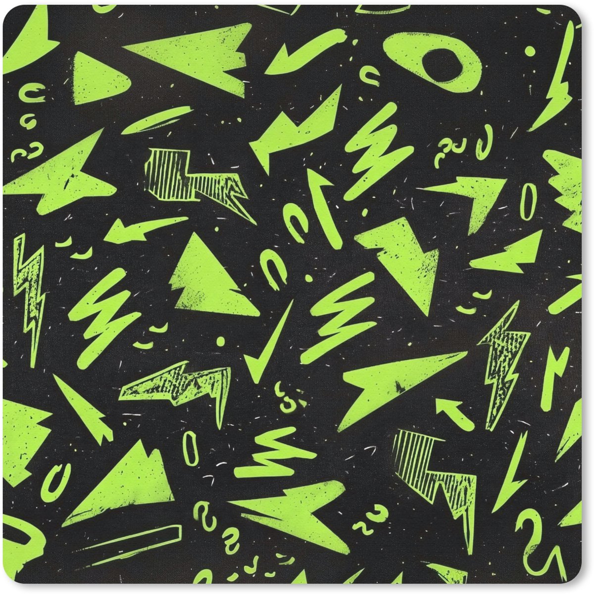 Muismat 30x30 cm - Mousepad Gaming - Vormen - Pijlen - Abstract - Zwart - Muismatten