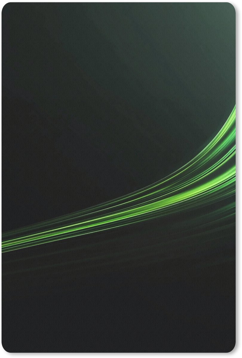 Muismat 18x27 cm - Mousepad Gaming - Lijnen - Boog - Groen - Muismatten