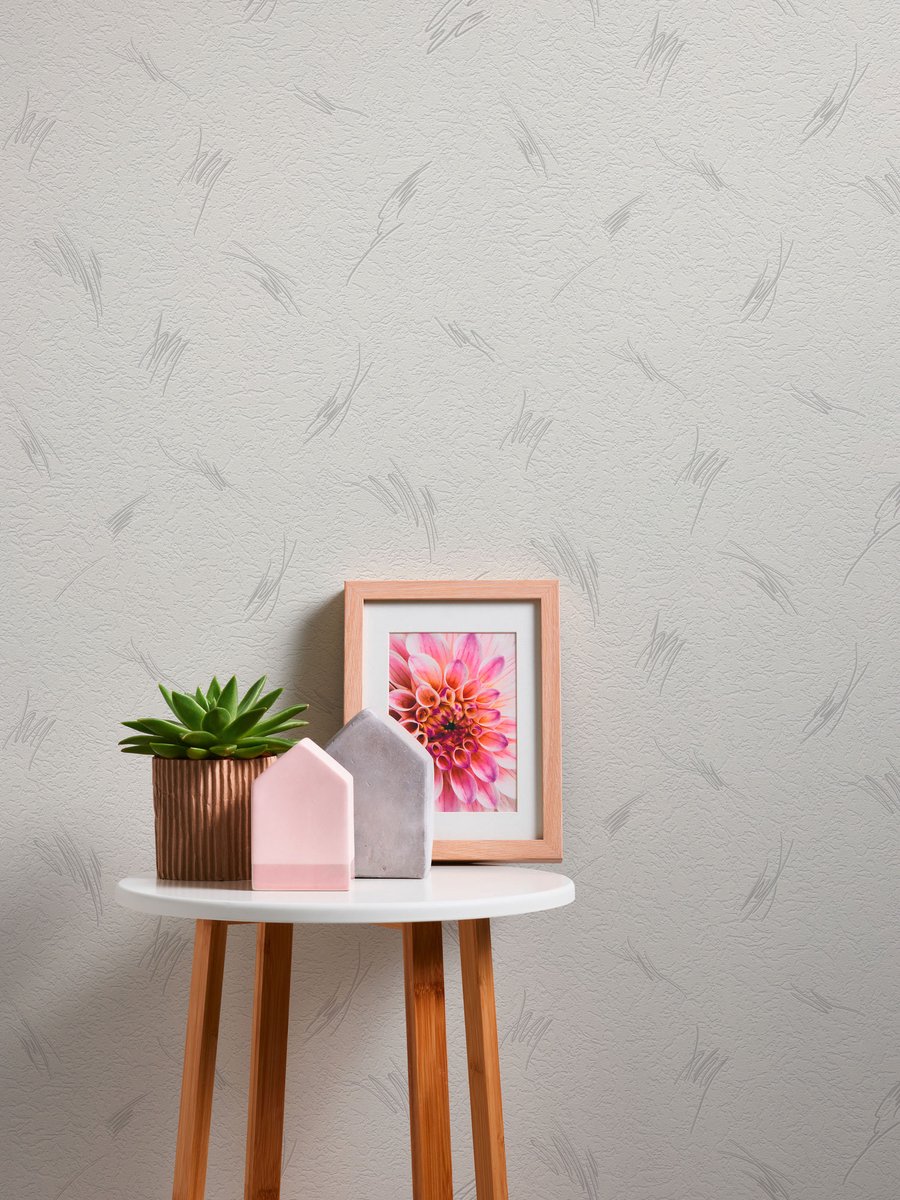 Patroon behang Papiertapete Grijs Wit 334718 | Koop nu voordeling behang