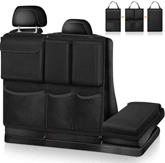 Opbergtas voor in de kofferbak van de auto - 101x46cm Oxford stoffen opbergtas - Afneembare beschermhoes met meerdere zakken voor de rugleuning - Waterdicht en duurzaam bagagenet - Opvouwbare reistas voor kinderen - Hangende tas voor in de kofferbak