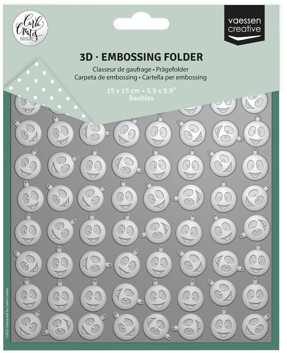 Embossing folder Baubles - Carla Creates