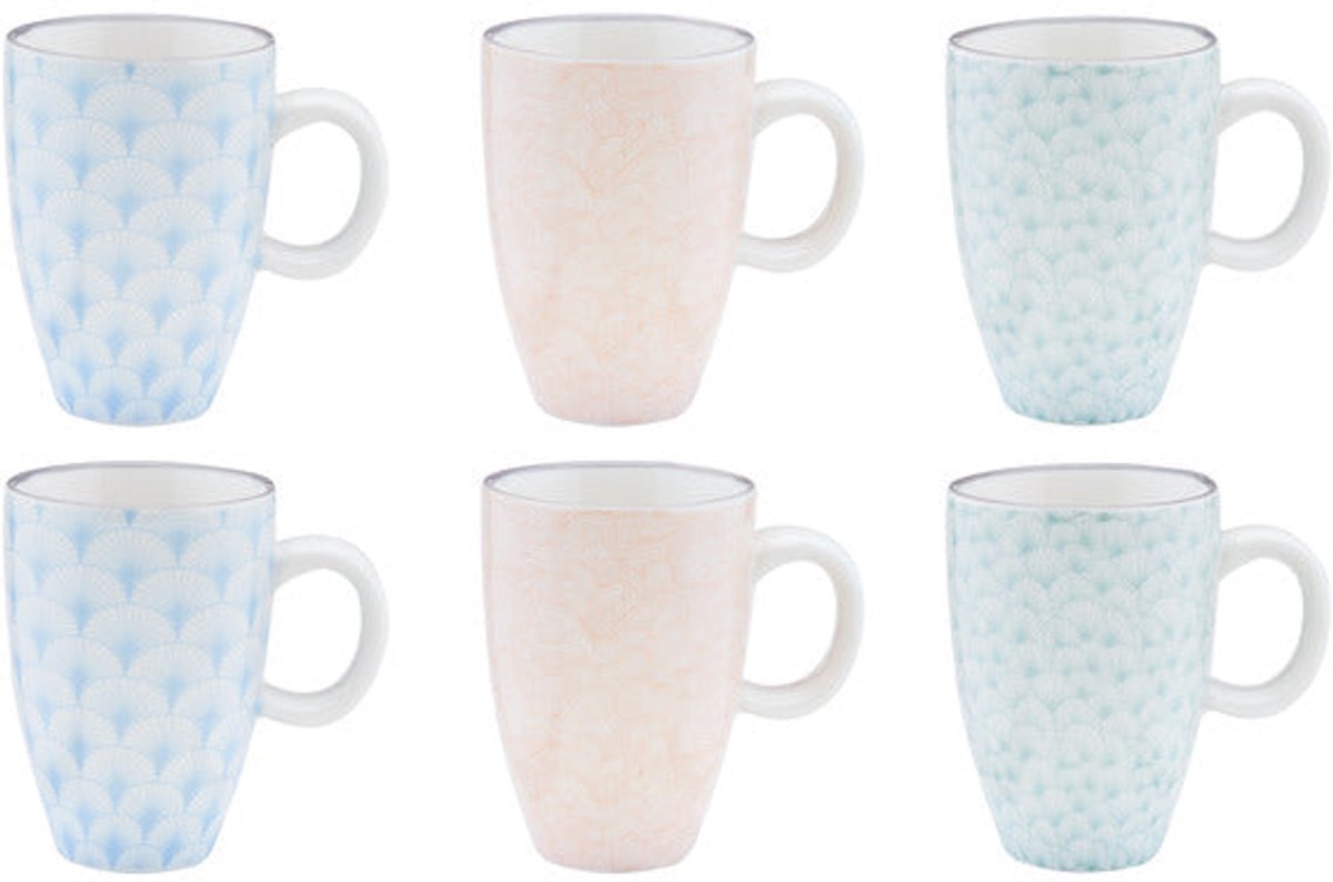 Kopje PATTERN 9cl - 6 stuks - Pastel