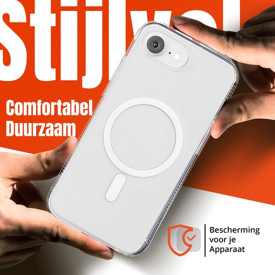 My Case Cover pour iPhone 16e MagSafe Transparent - Coque antichoc transparente